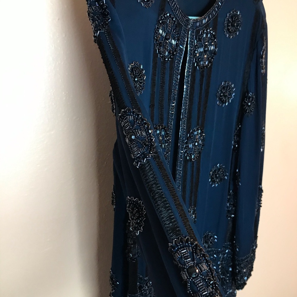 Vintage AJ Bari Beaded Silk Cardigan Blouse M - Picture 4 of 10